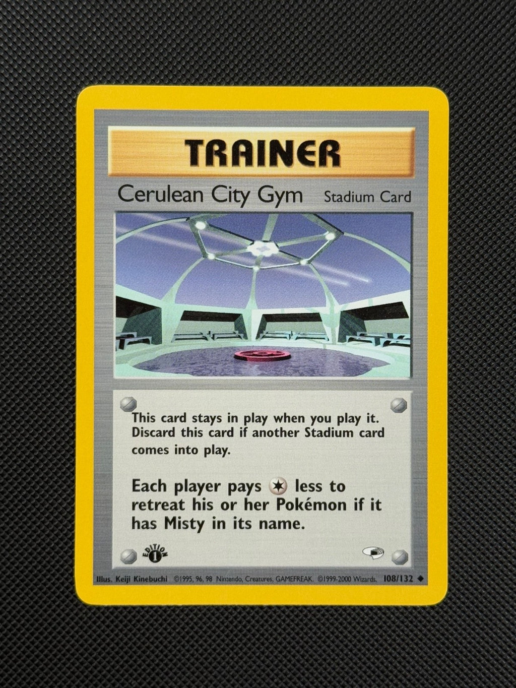 Pokémon Cards Cerulean City Gym 108/132 1ST EDITION Gym Heroes WOTC Uncommon1