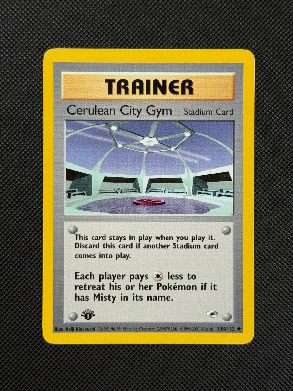 Pokémon Cards Cerulean City Gym 108/132 1ST EDITION Gym Heroes WOTC Uncommon1