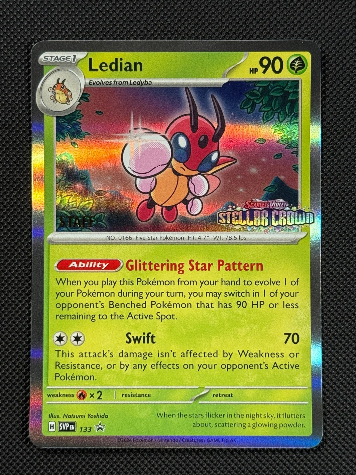 Ledian SVP 133 STAFF Pokémon Card Scarlet & Violet Stella Crown Staff Promo0
