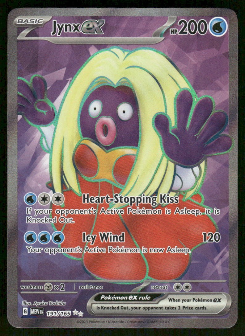 Pokemon Cards Jynx ex 191/165 151 Ultra Rare Full Art NM0