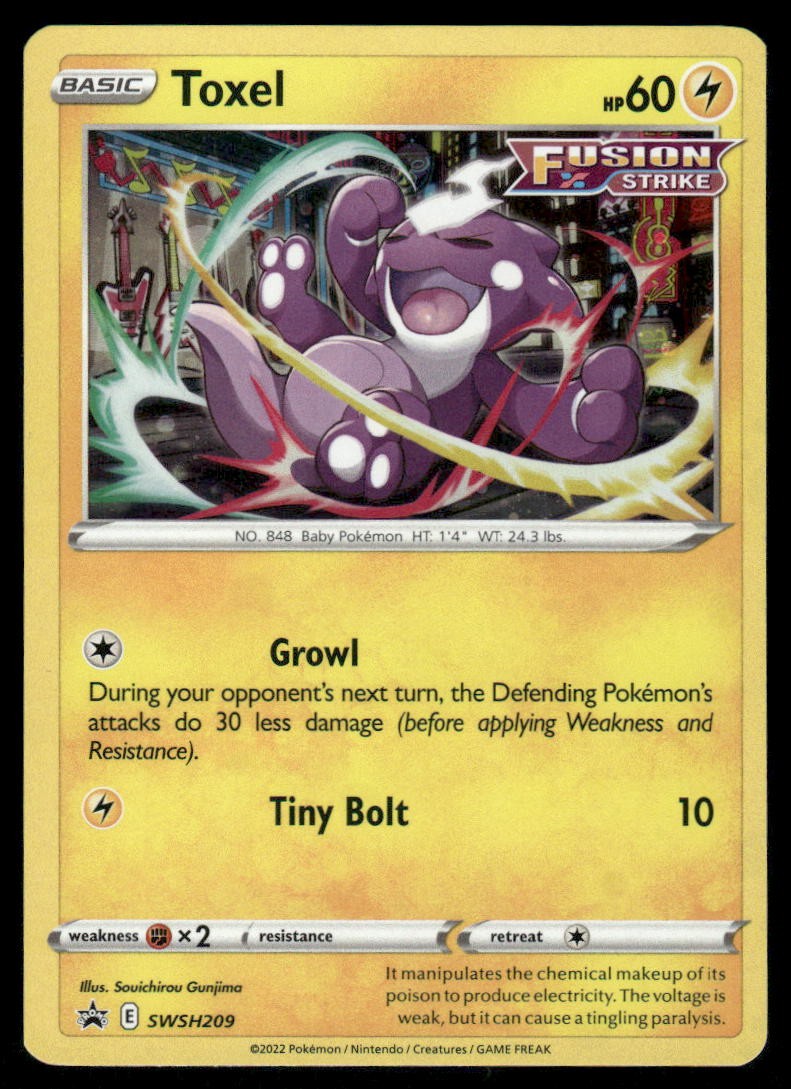 Pokemon Cards Toxel SWSH209 SWSH Black Star Promo LP0