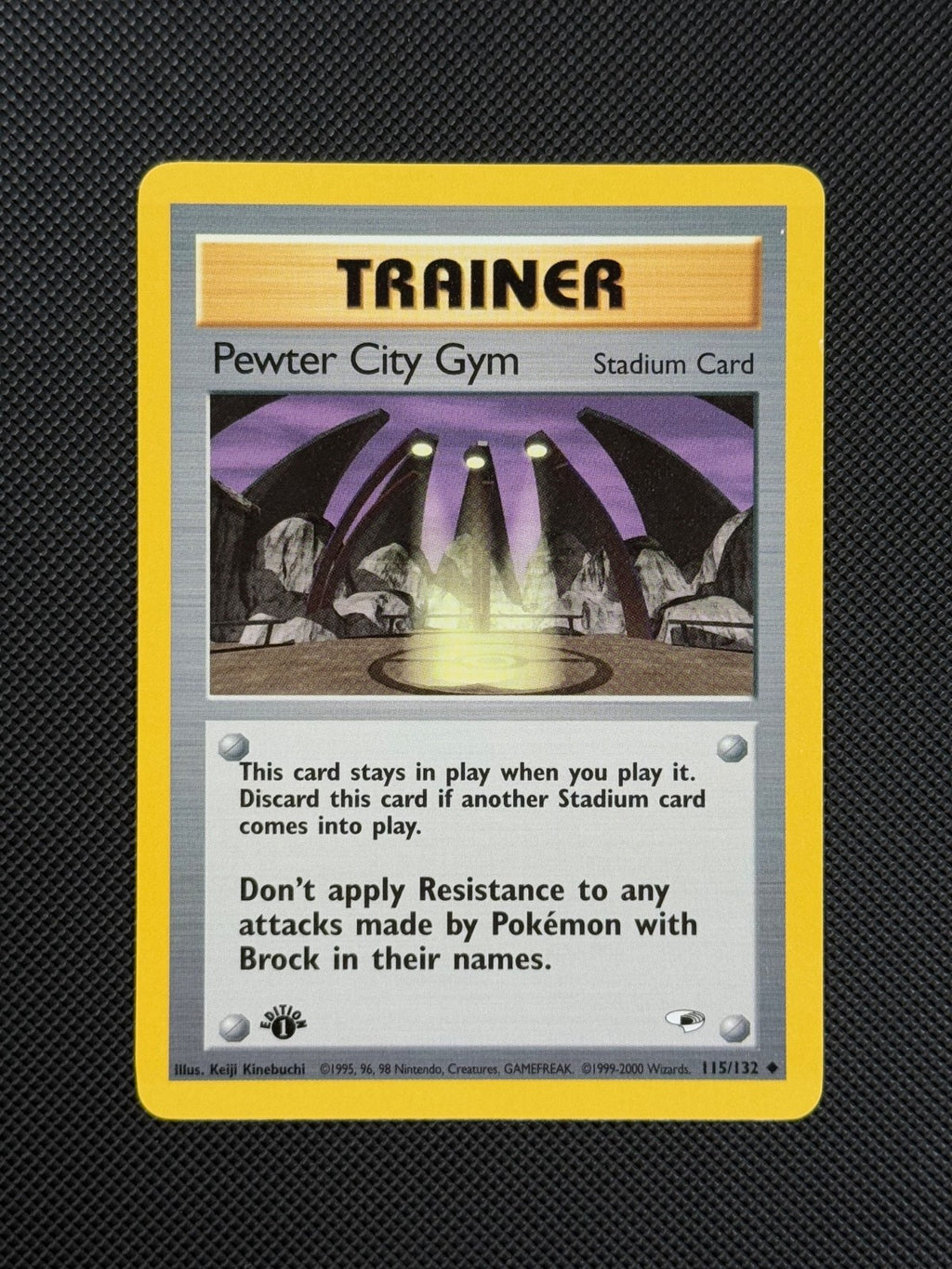 Pokémon Cards Pewter City Gym 115/132 1ST EDITION Gym Heroes WOTC Uncommon1