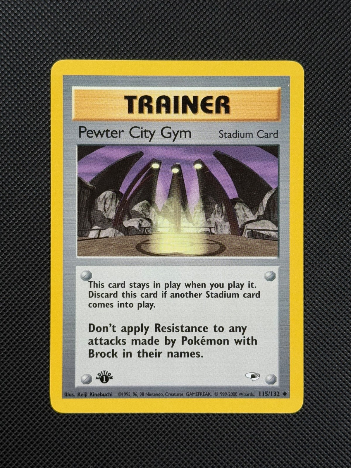 Pokémon Cards Pewter City Gym 115/132 1ST EDITION Gym Heroes WOTC Uncommon1
