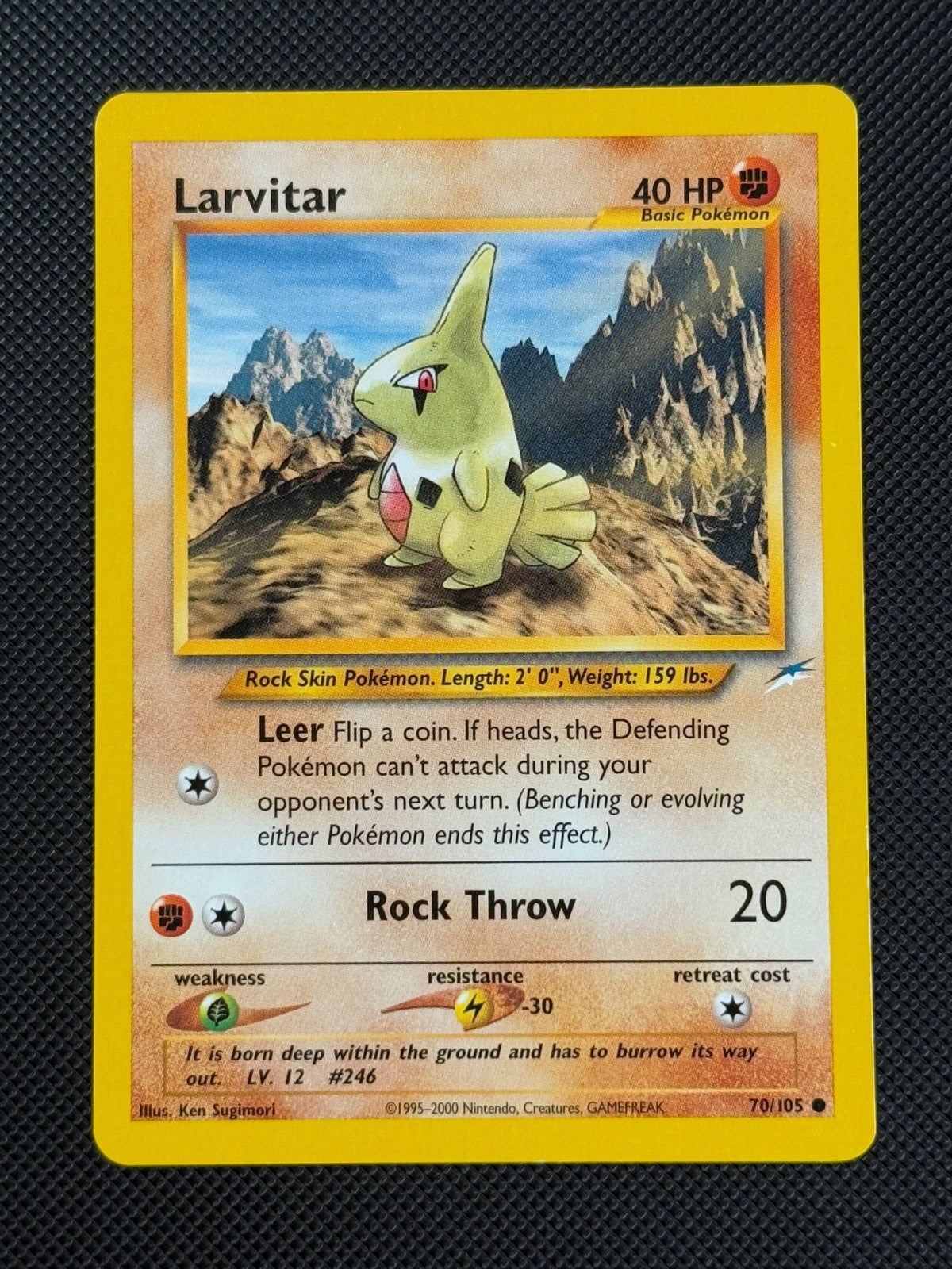 Larvitar 70/105 REGULAR Pokémon Card WOTC Neo Destiny Unlimited Common0