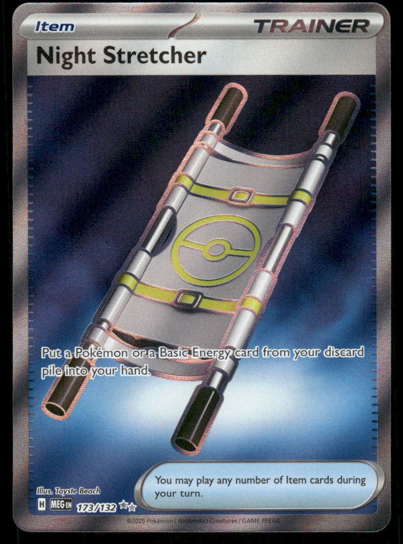 Pokemon Cards Night Stretcher 173/132 Mega Evolution Ultra Rare NM *10
