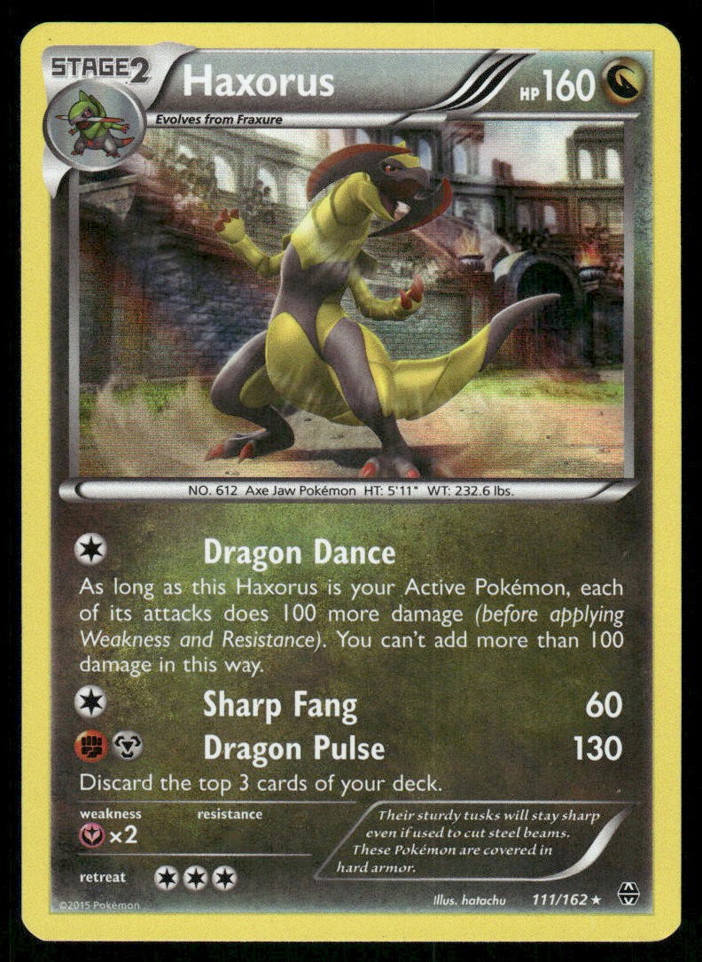 Pokemon Cards Haxorus 111/162 BREAKthrough XY Holo Rare NM0