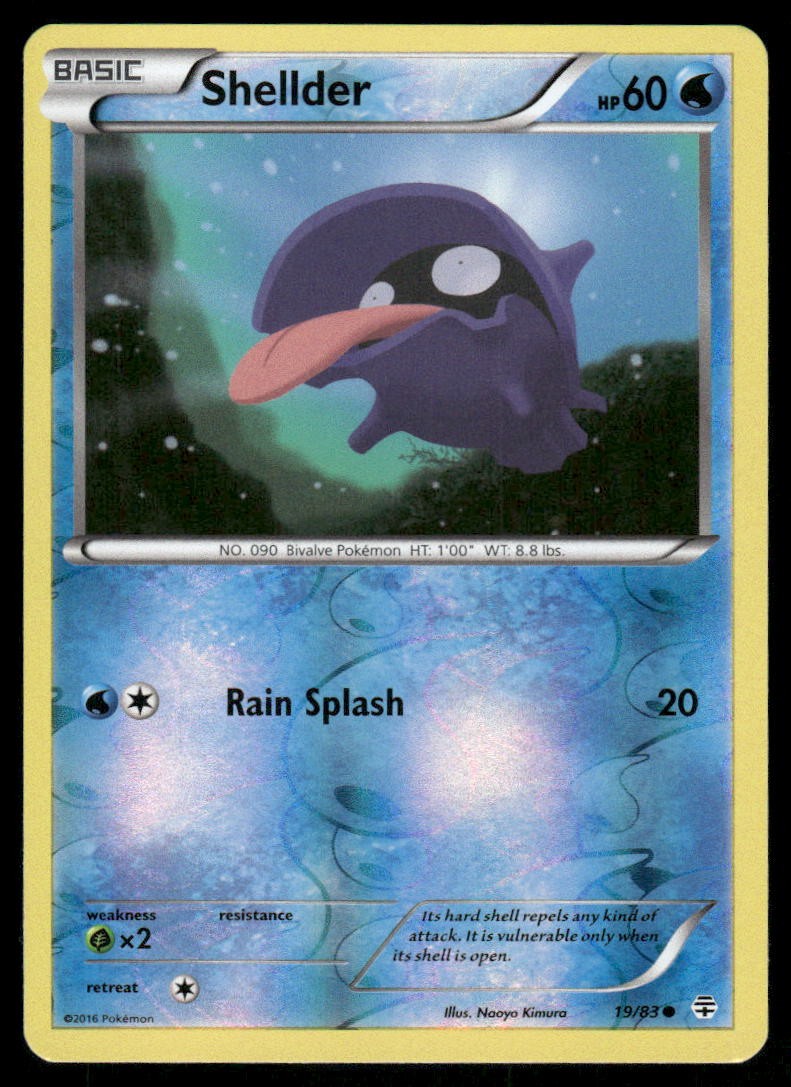 Pokemon Cards Shellder 19/83 Reverse Holo Generations NM0