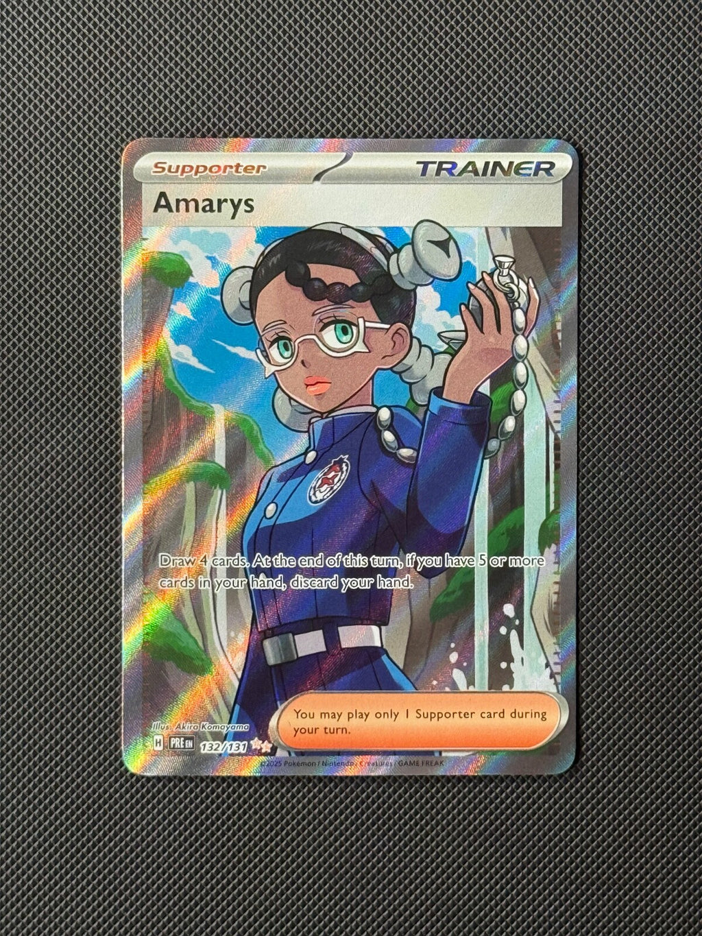Amarys 132/131 UR Pokémon Card Prismatic Evolutions Holo NM0