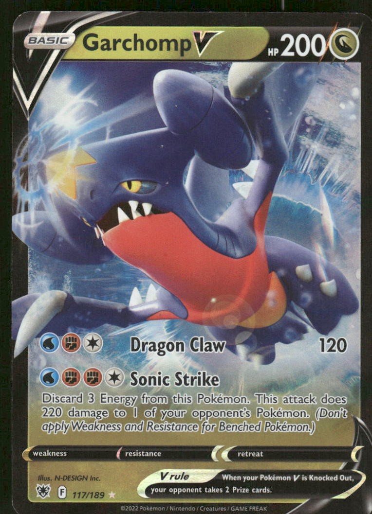 Pokemon Cards Garchomp V 117/189 Astral Radiance Holo Rare V NM0