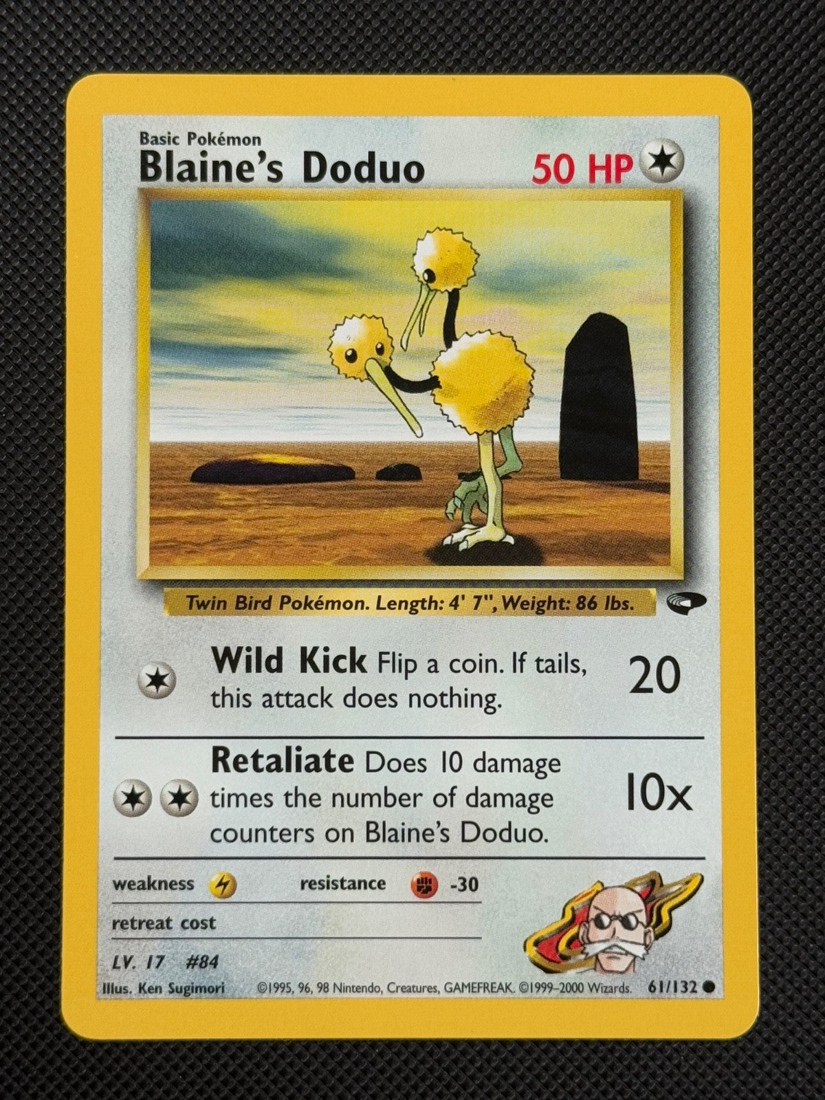 Blaine's Doduo 61/132 REGULAR Pokémon Card WOTC Gym Challenge Common0