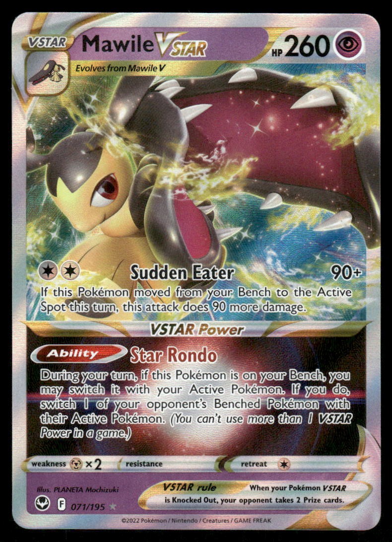 Pokemon Cards Mawile VSTAR 071/195 Silver Tempest Holo Rare VSTAR NM0