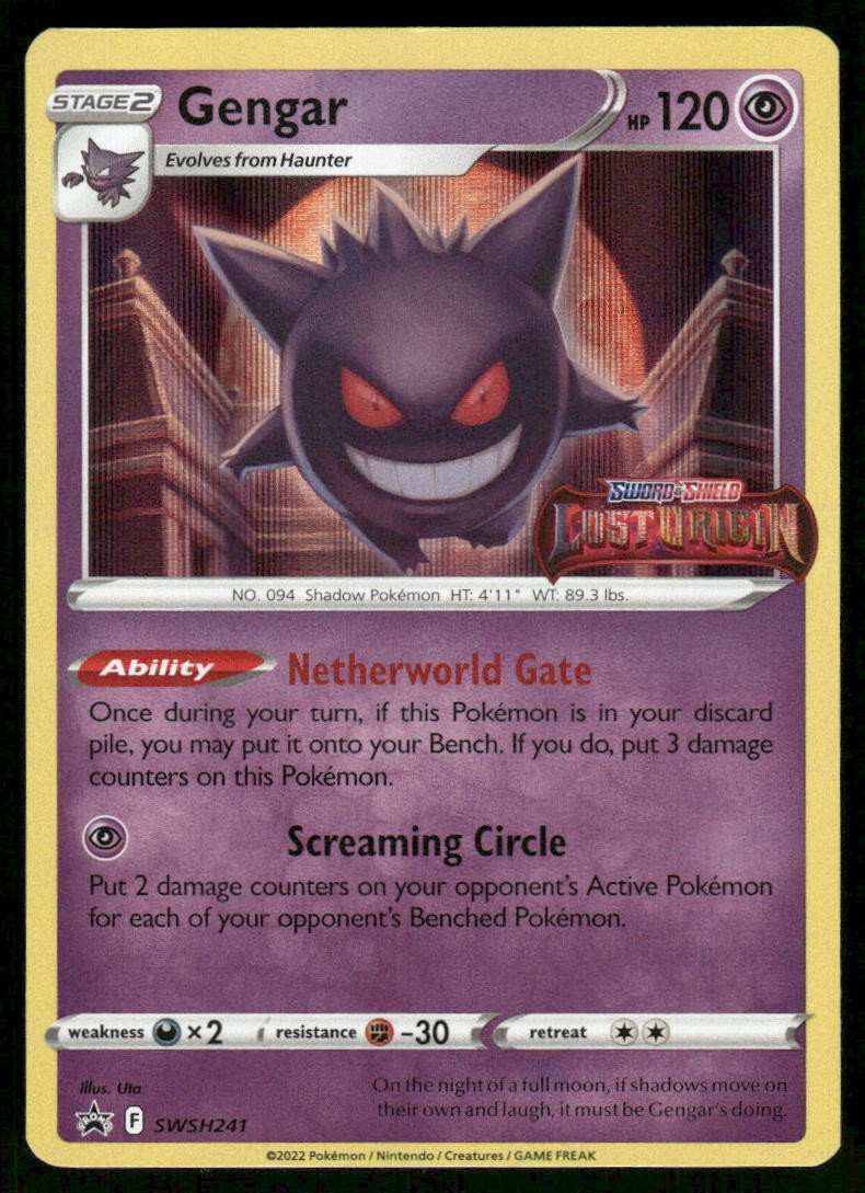 Pokemon Cards Gengar SWSH241 SWSH Black Star Promo NM *20