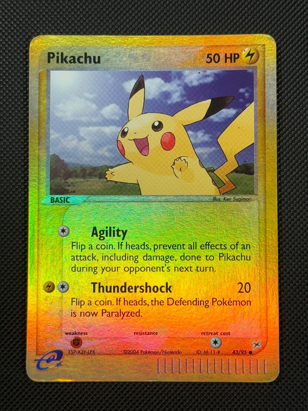 Pikachu 43/95 REVERSE HOLO Pokémon Card EX Team Aqua vs Team Magma Common0