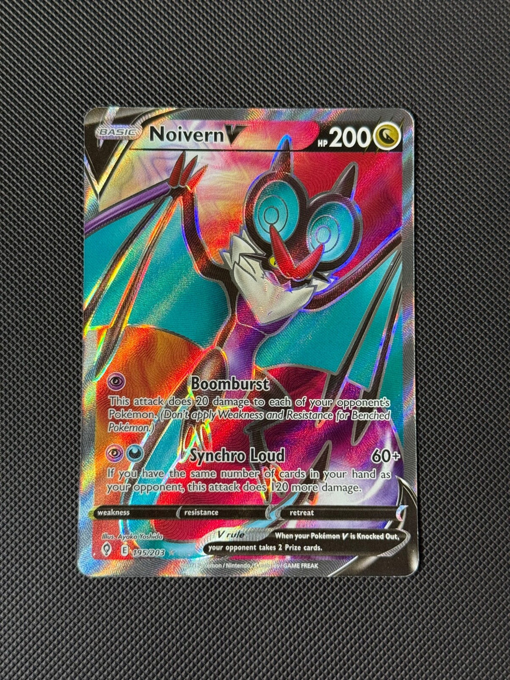 Noivern V 195/203 Full Art Pokémon Card Evolving Skies NM0