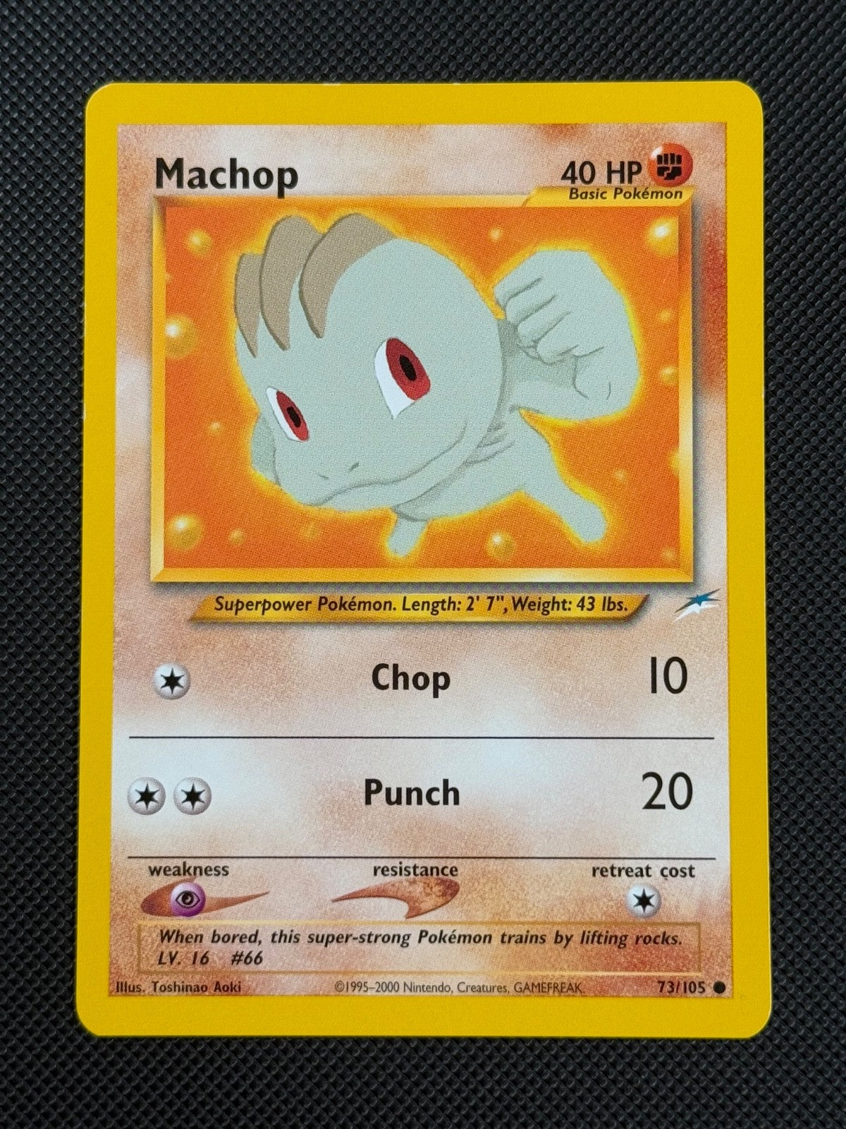 Machop 73/105 REGULAR Pokémon Card WOTC Neo Destiny Unlimited Common0