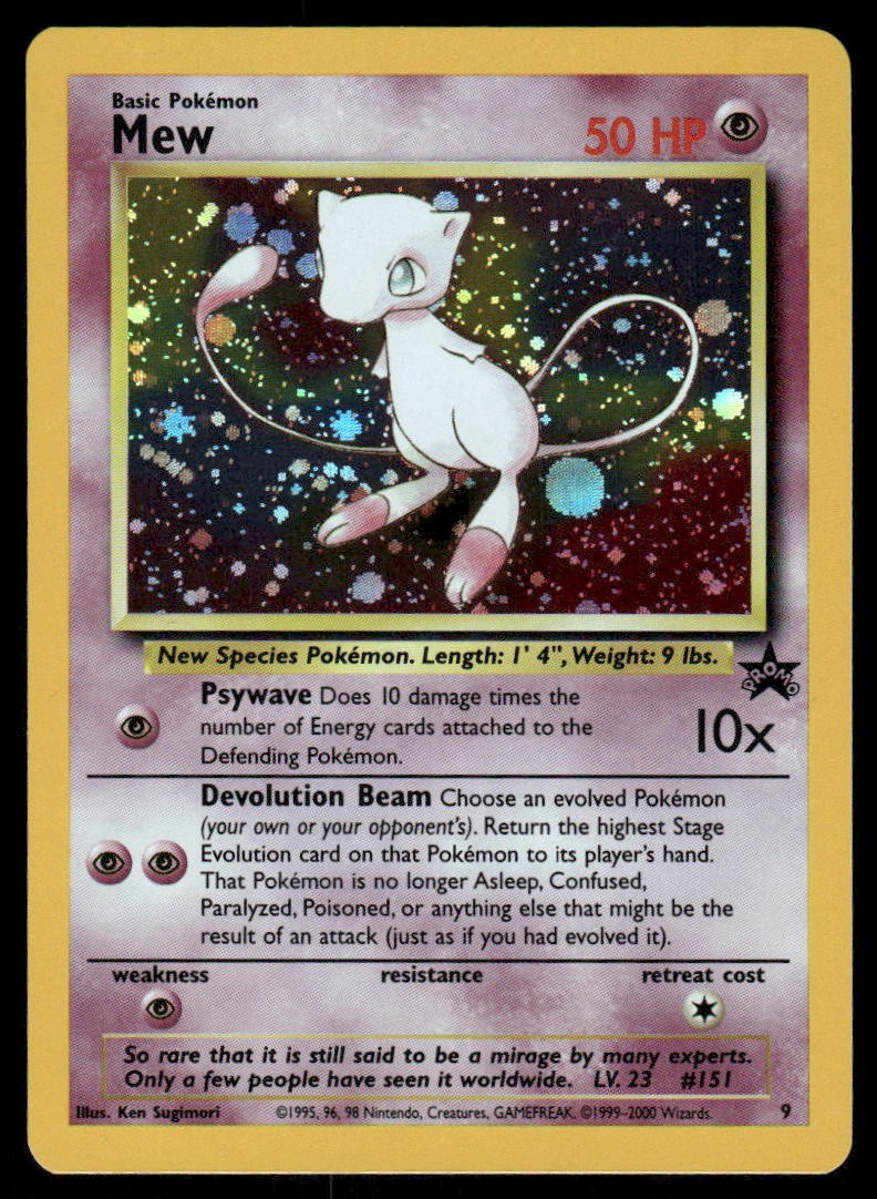 Pokemon Cards Mew 9 Wizards Black Star Promos WOTC Promo NM0