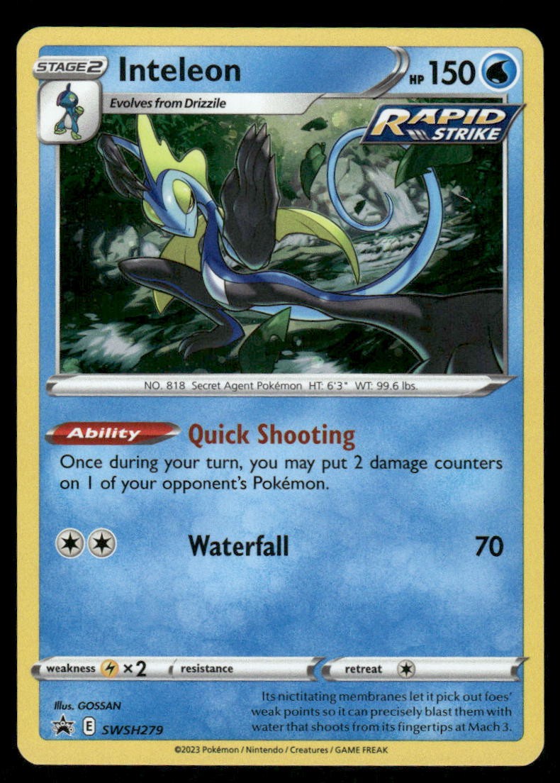 Pokemon Cards Inteleon SWSH279 SWSH Black Star Promo NM *20