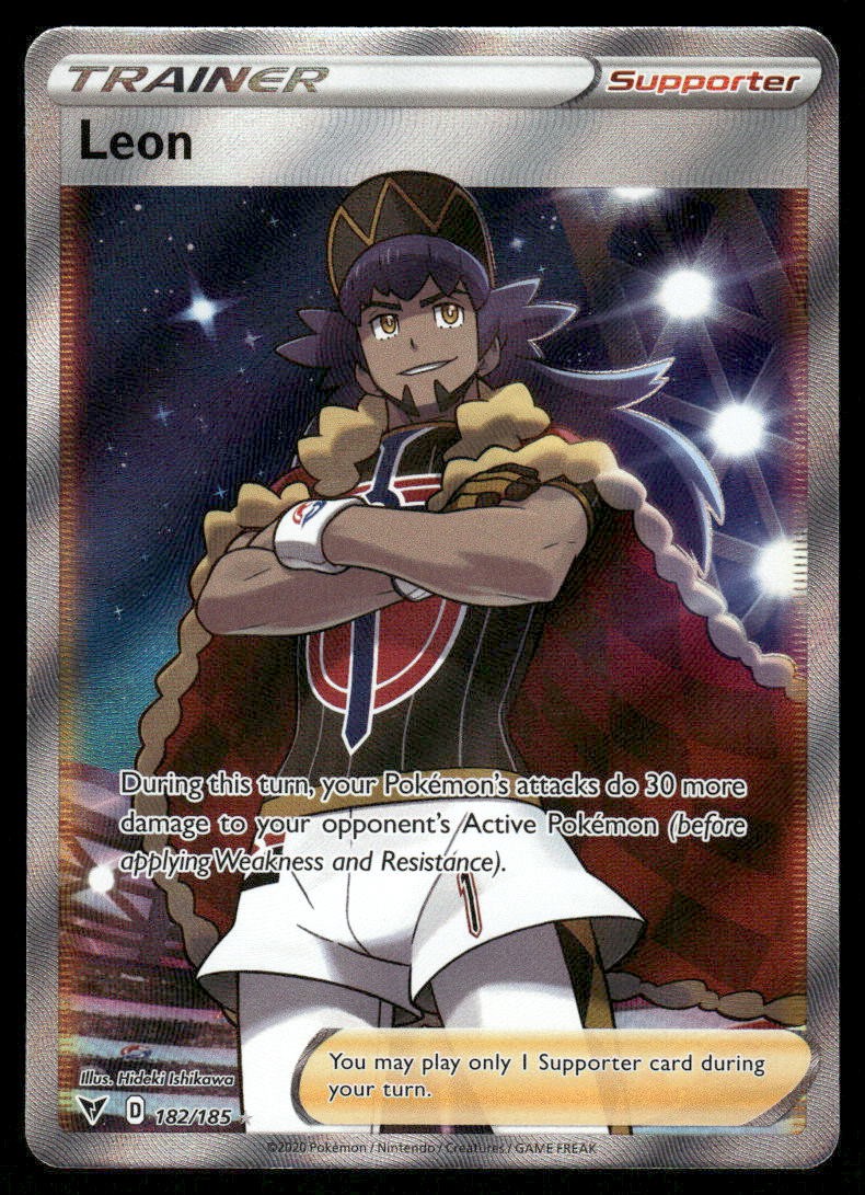 Pokemon Cards Leon 182/185 Vivid Voltage Rare Ultra NM0