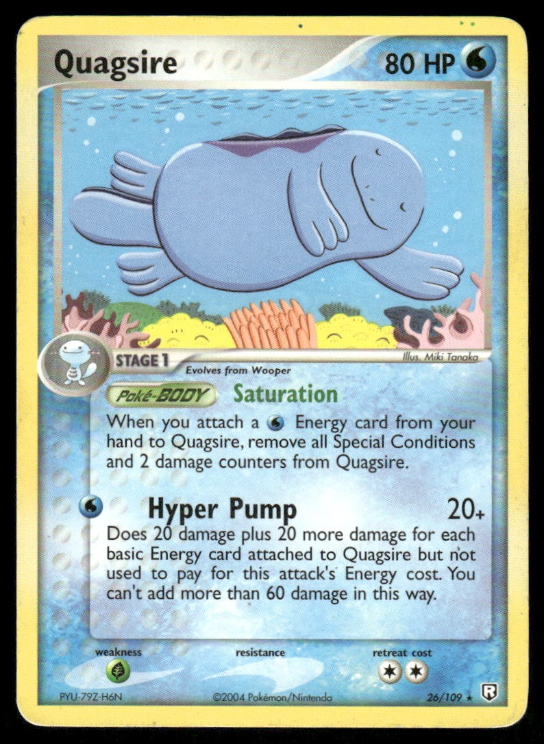 Pokemon Cards Quagsire 26/109 Team Rocket Returns Rare MP0