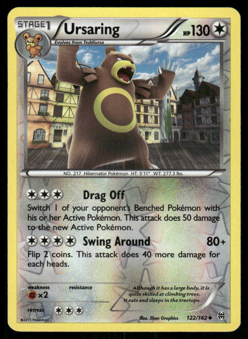 Pokemon Cards Ursaring 122/162 Reverse Holo BREAKthrough XY LP0