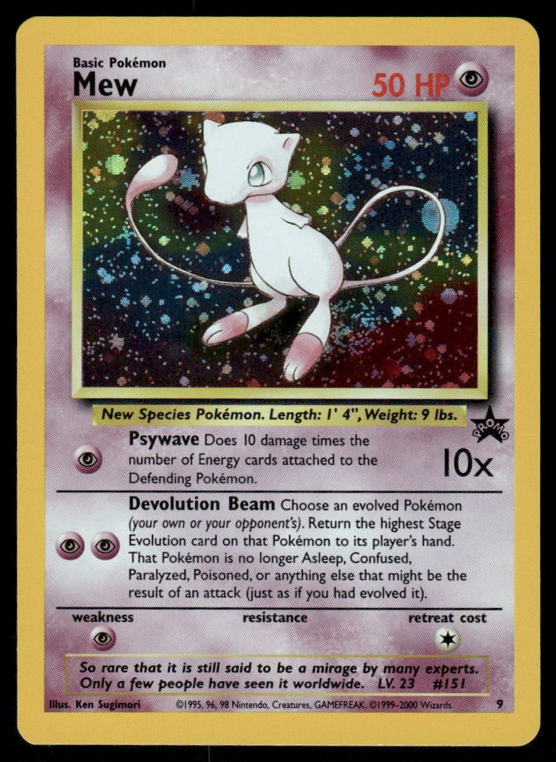 Pokemon Cards Mew 9 Wizards Black Star Promos WOTC Promo NM *30
