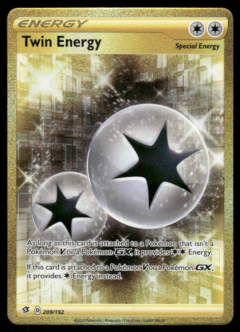 Pokemon Cards Twin Energy 209/192 Rebel Clash Secret Rare NM0