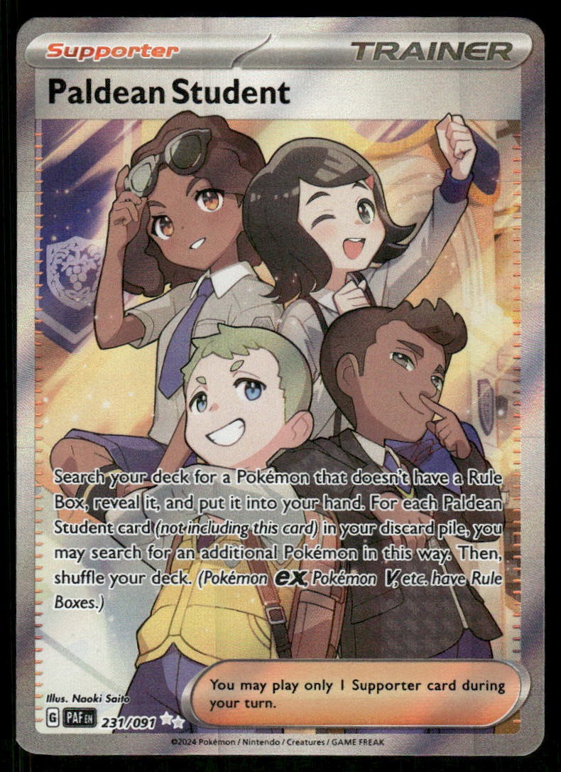 Pokemon Cards Paldean Student 231/091 Paldean Fates Ultra Rare NM *30