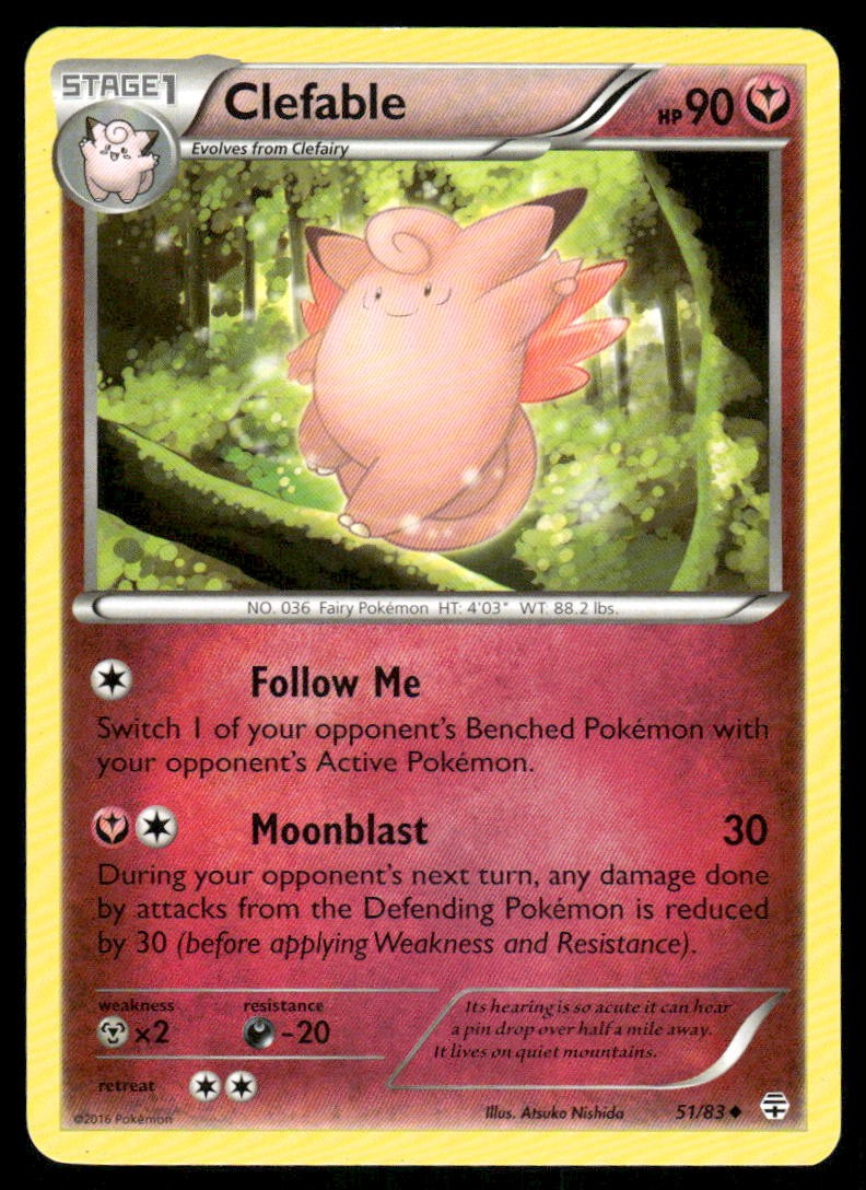 Pokemon Cards Clefable 51/83 Generations Uncommon NM0