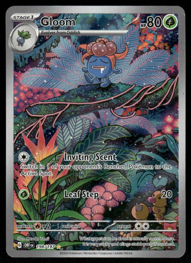 Pokemon Cards Gloom 198/197 Obsidian Flames Illustration Rare NM *20