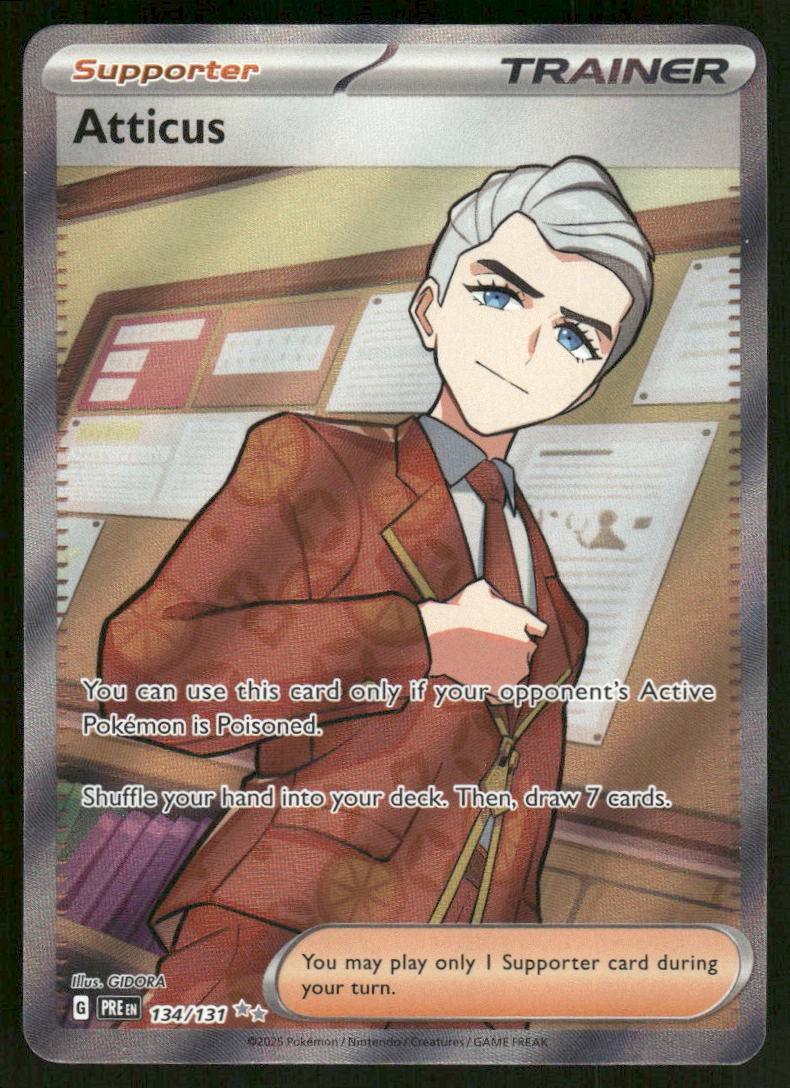 Pokemon Cards Atticus 134/131 Prismatic Evolutions Ultra Rare NM0