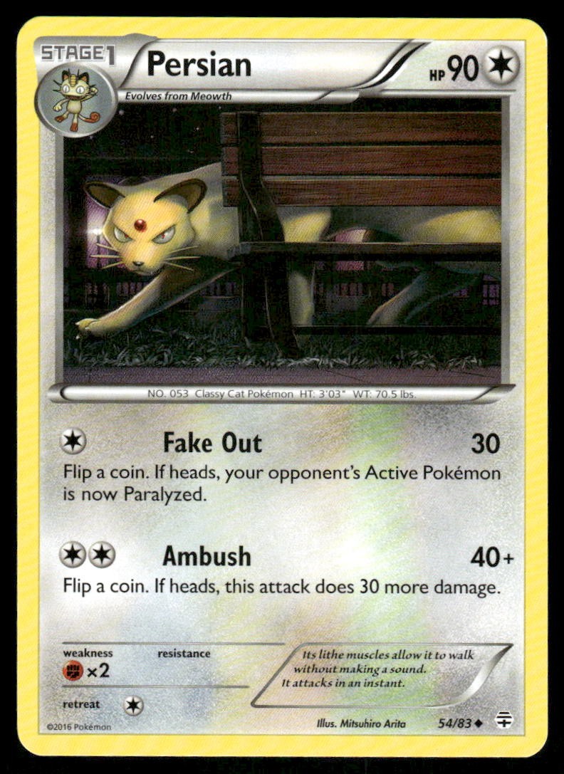 Pokemon Cards Persian 54/83 Generations Uncommon NM0