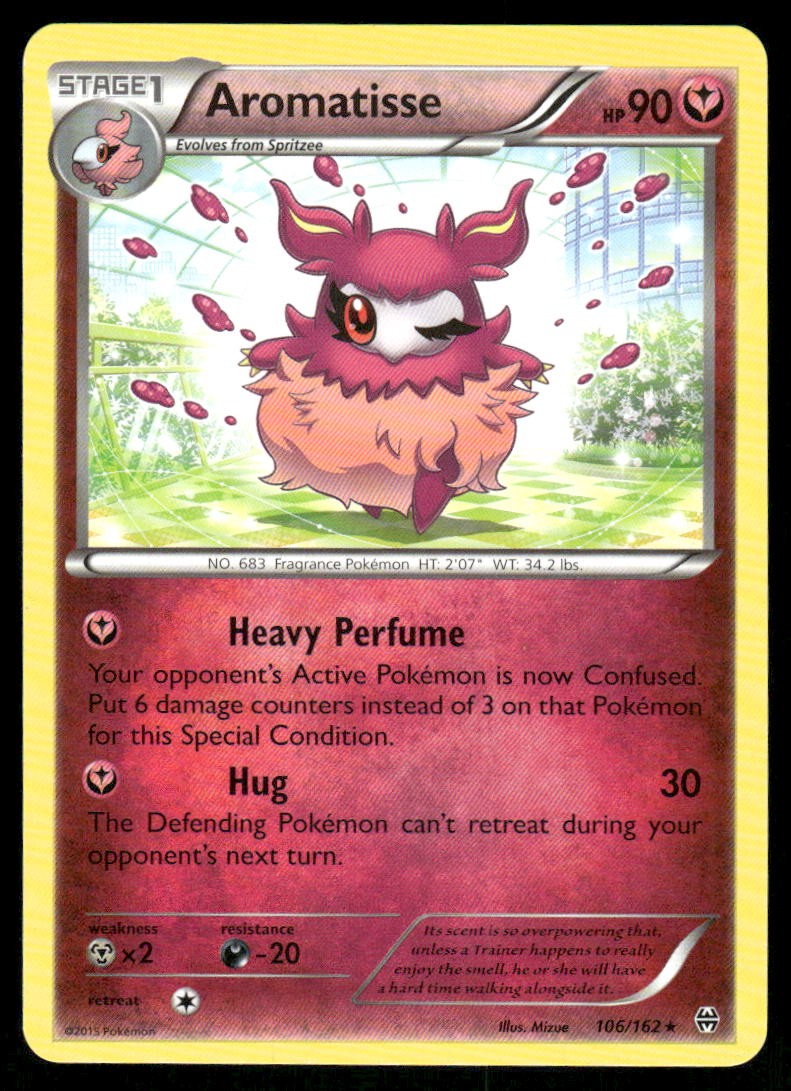 Pokemon Cards Aromatisse 106/162 BREAKthrough XY Rare LP0