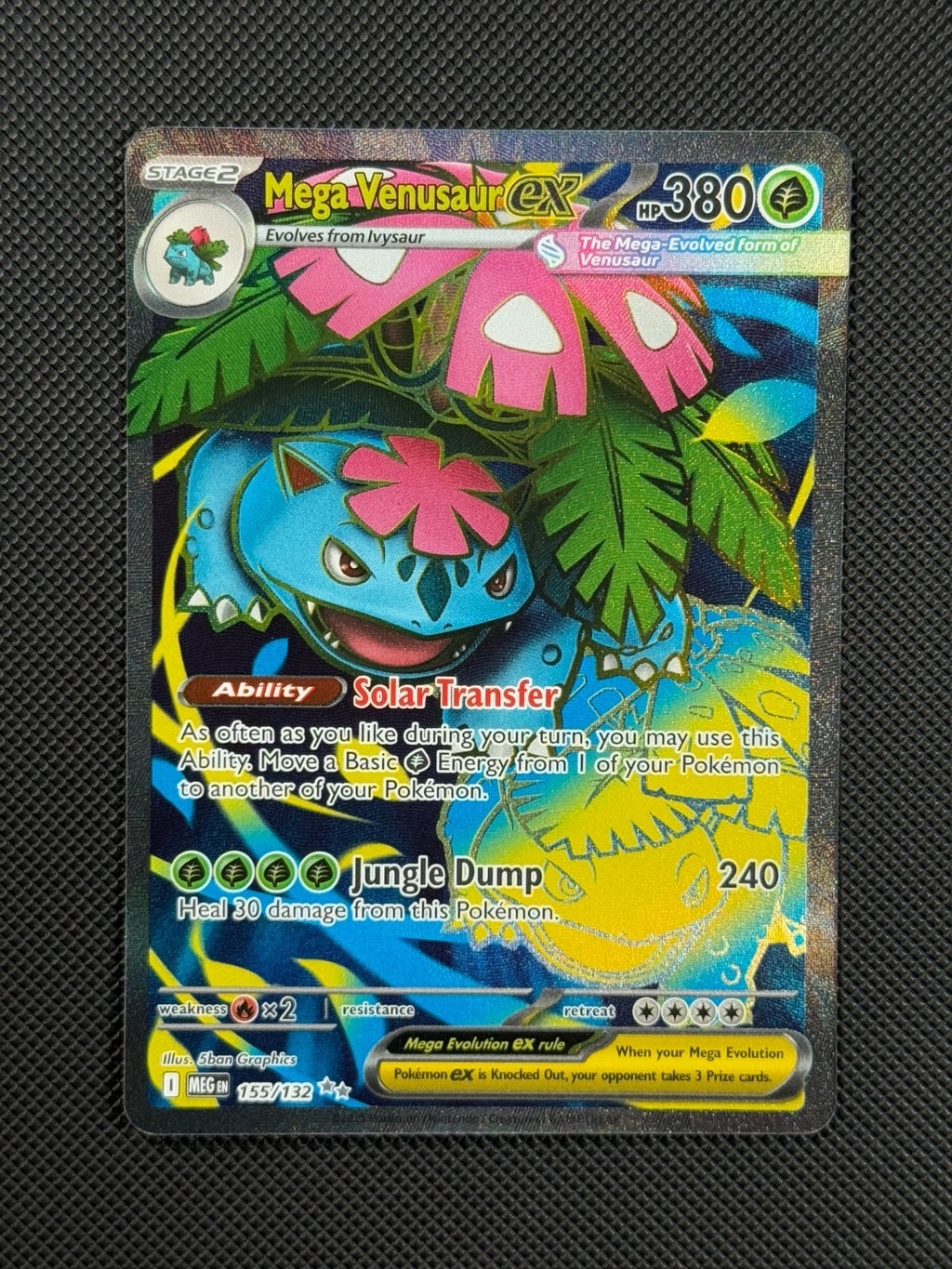 Pokémon Cards Mega Venusaur ex 155/132 Mega Evolution Holo Rare1