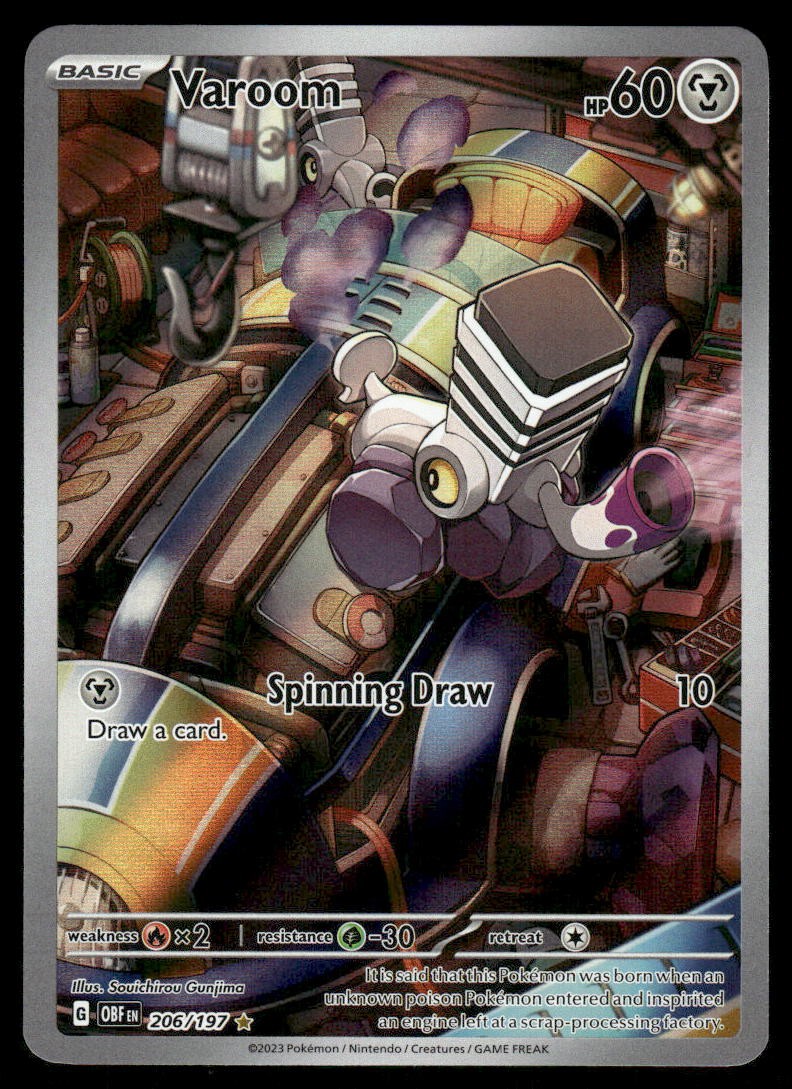 Pokemon Cards Varoom 206/197 Obsidian Flames Illustration Rare NM *20