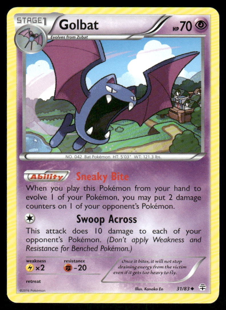 Pokemon Cards Golbat 31/83 Generations Uncommon NM0