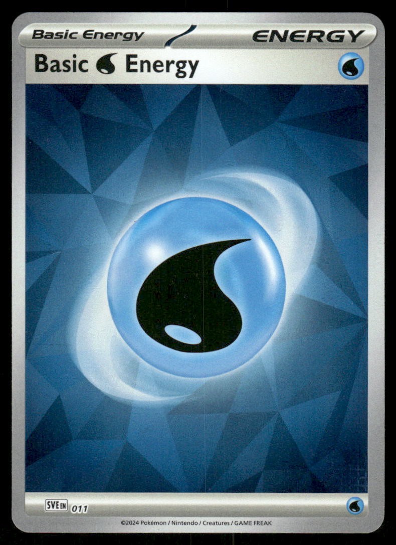 Pokemon Cards Basic Water Energy 011 Scarlet & Violet HOLO Energies NM0