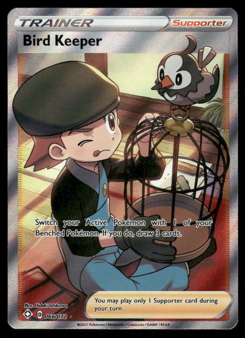 Pokemon Cards Bird Keeper 066/072 Shining Fates Rare Ultra NM0