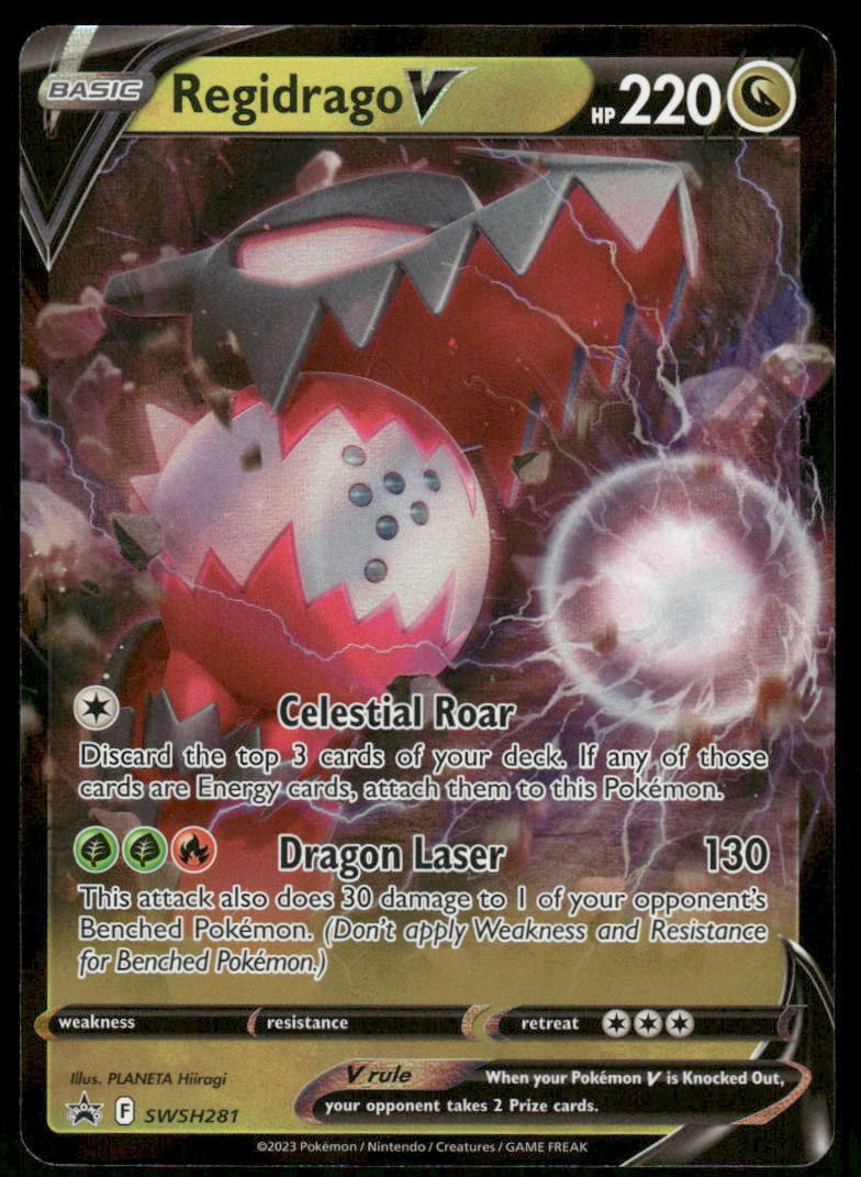 Pokemon Cards Regidrago V SWSH281 SWSH Black Star Promo NM *10