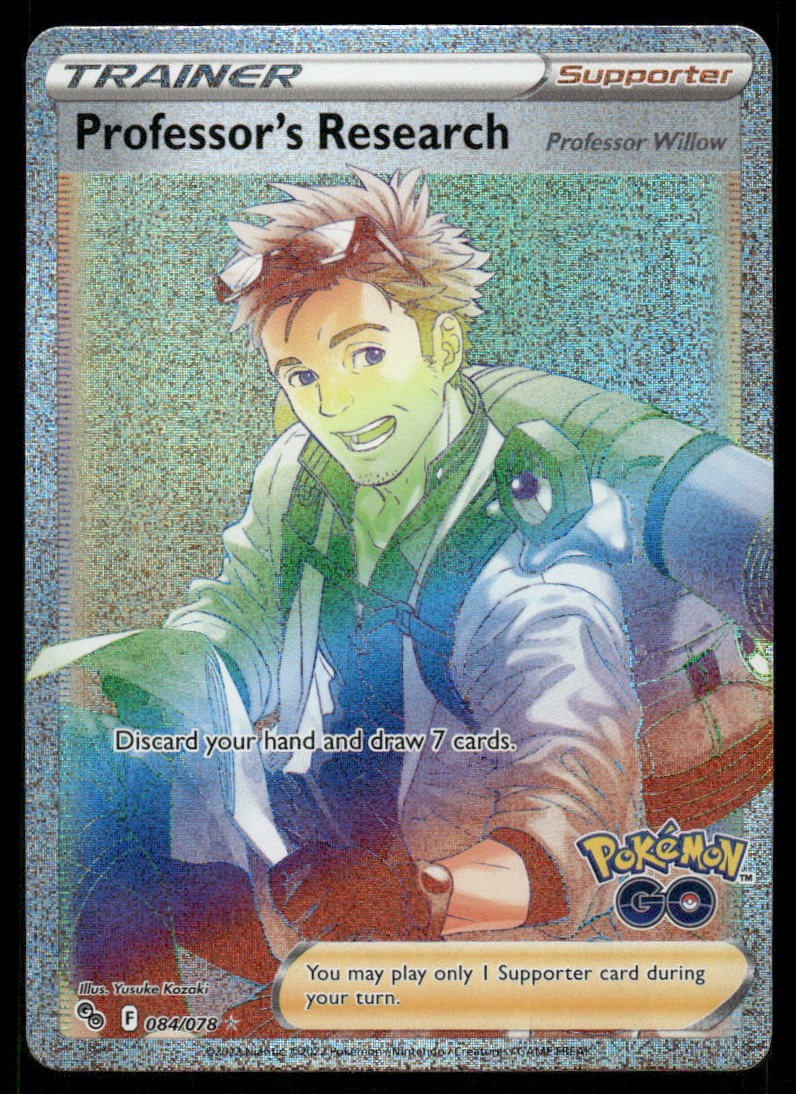 Pokemon Cards Professor's Research 084/078 Pokemon GO Rare Rainbow NM0
