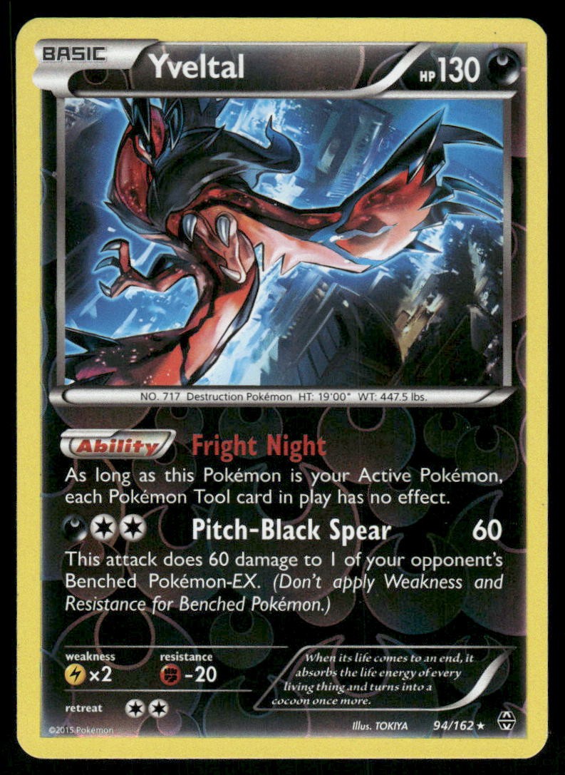 Pokemon Cards Yveltal 94/162 Reverse Holo BREAKthrough XY LP0