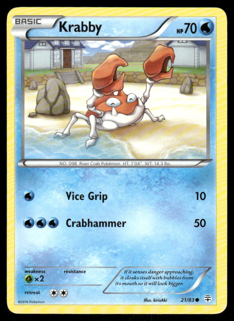 Pokemon Cards Krabby 21/83 Generations Common NM0