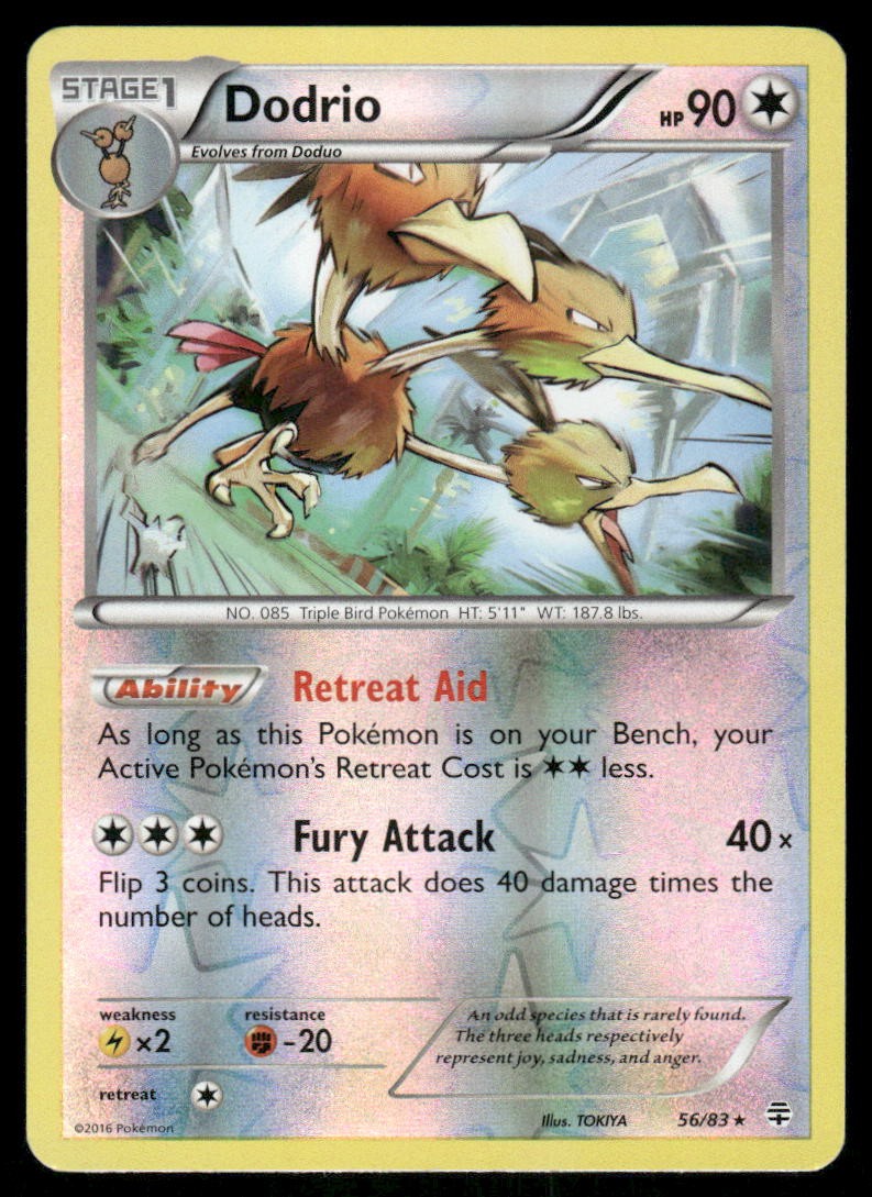 Pokemon Cards Dodrio 56/83 Reverse Holo Generations NM0