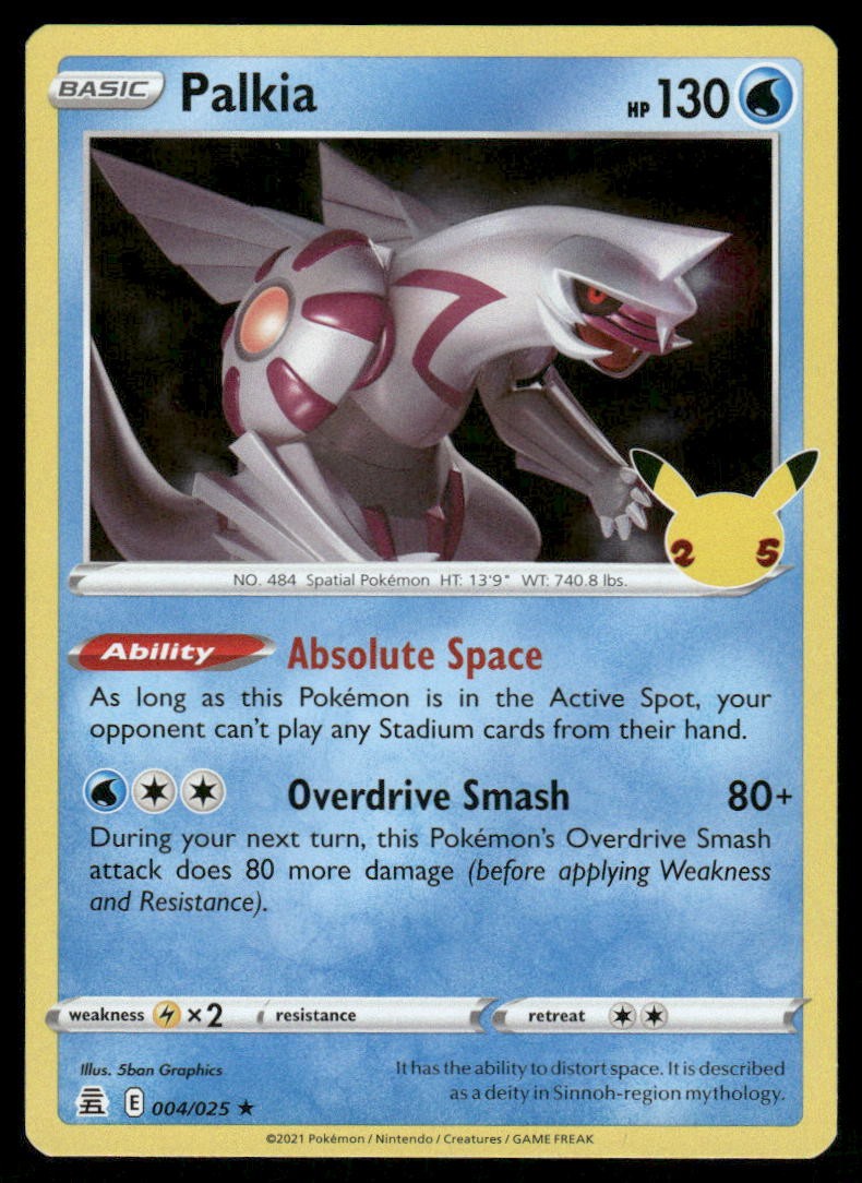 Pokemon Cards Palkia 004/025 Celebrations Rare NM *20