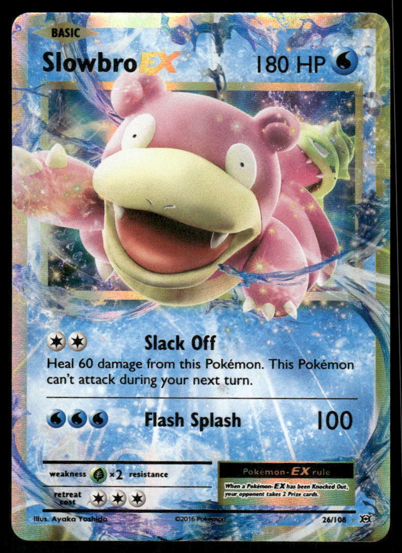 Pokemon Cards Slowbro EX 26/108 Evolutions Holo Rare EX NM0