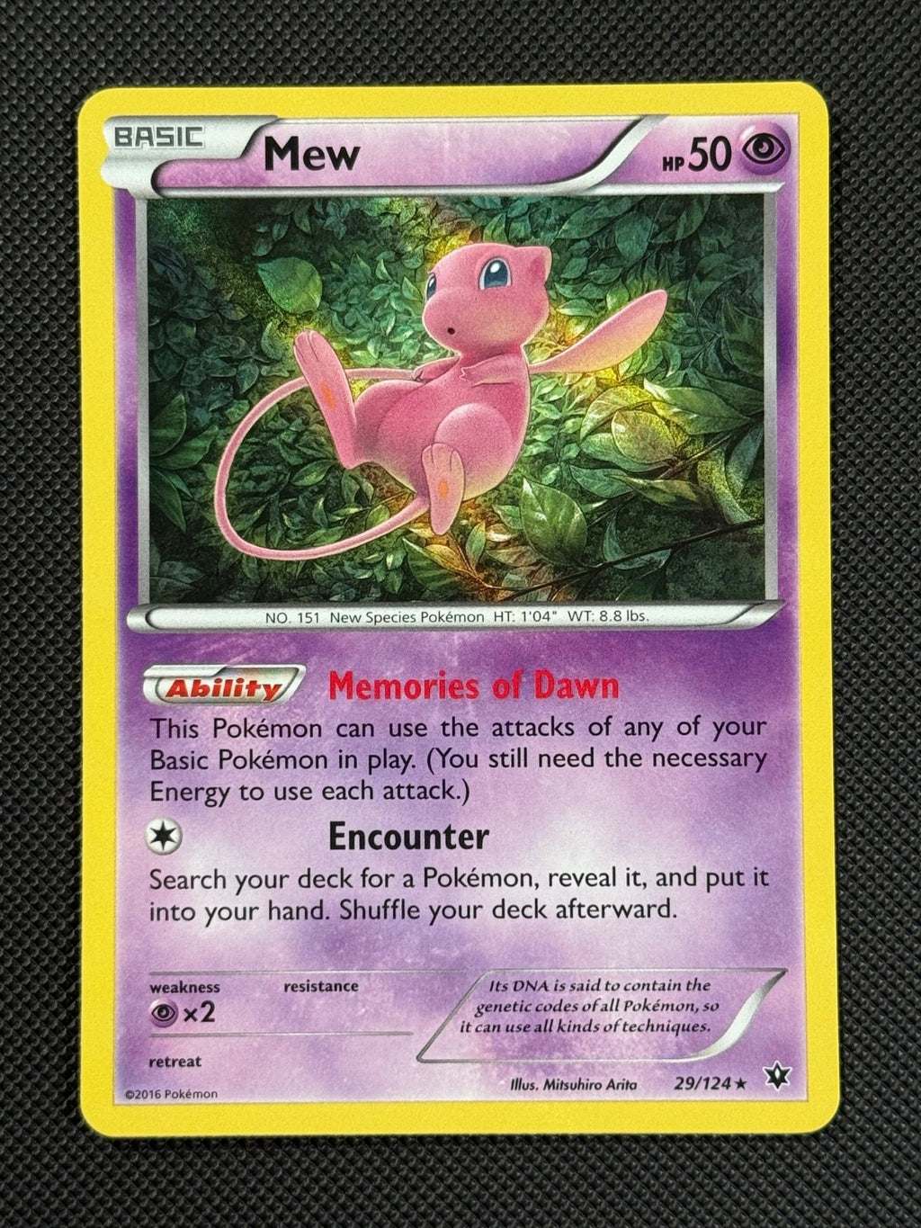 Mew 29/124 HOLO Pokémon Card XY Fates Collide Holo Rare0