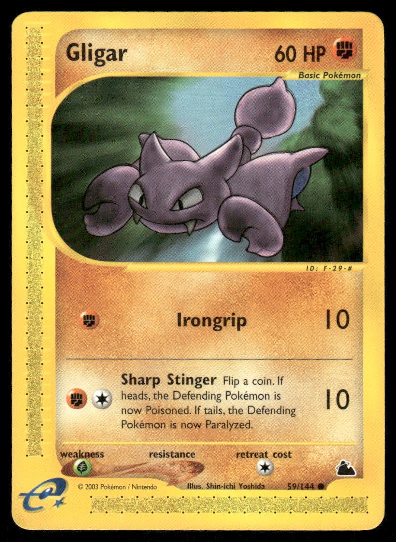 Pokemon Cards Gligar 59/144 Skyridge Common NM0
