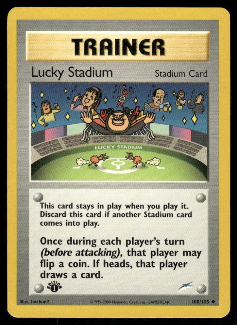 Pokemon Cards Lucky Stadium 100/105 1st Edition Neo Destiny WOTC Uncommon LP0