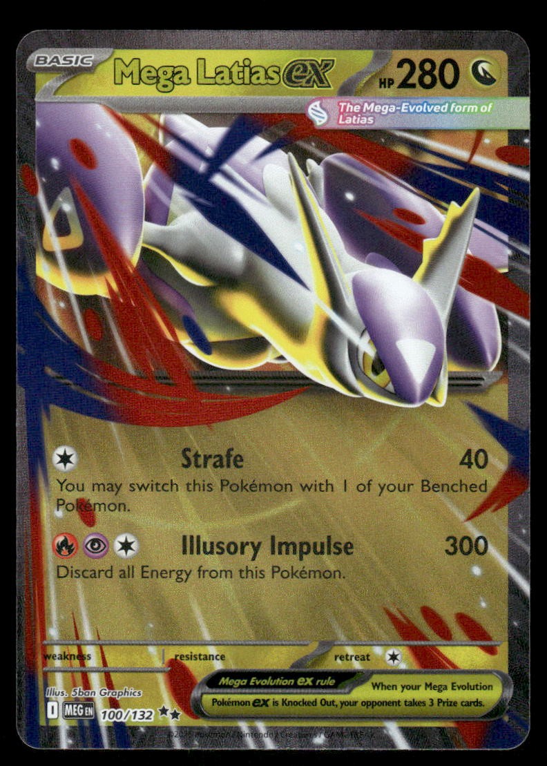 Pokemon Cards Mega Latias ex 100/132 Mega Evolution Double Rare NM0