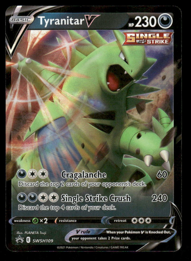 Pokemon Cards Tyranitar V SWSH109 SWSH Black Star Promo NM0