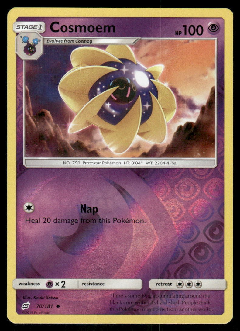 Pokemon Cards Cosmoem 70/181 Reverse Holo Team Up Sun & Moon NM0